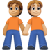 Facebook上的手牵手:中等肤色,中等肤色emoji表情