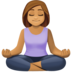 Facebook上的打坐的人:中等肤色emoji表情