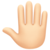 Facebook上的竖起来的手背:浅肤色emoji表情