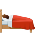 Facebook上的卧床者:中等肤色emoji表情