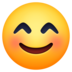 Facebook上的微笑的脸和微笑的眼睛emoji表情