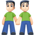 Facebook上的男人牵手：浅肤色emoji表情
