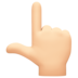Facebook上的指向上方的手:浅肤色emoji表情