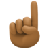 Facebook上的食指向上:中深色肤色emoji表情
