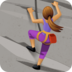 Facebook上的女子攀岩:中等肤色emoji表情