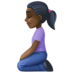 Facebook上的跪着的女人:深色肤色emoji表情
