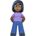 Facebook上的女性站立:深色肤色emoji表情