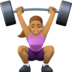 Facebook上的女性举重:中等肤色emoji表情