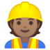 安卓系统里的施工人员：中等肤色emoji表情