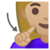 安卓系统里的聋哑妇女:中浅肤色emoji表情