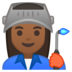 安卓系统里的工厂女人：中深色肤色emoji表情