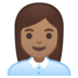 安卓系统里的女上班族:中等肤色emoji表情