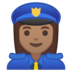 安卓系统里的女警官:中等肤色emoji表情