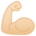 安卓系统里的屈肌二头肌:浅肤色emoji表情
