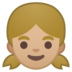 安卓系统里的女孩:中等浅肤色emoji表情