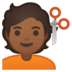 安卓系统里的理发师：中等深色肤色emoji表情