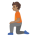 安卓系统里的下跪者:中等肤色emoji表情