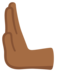 安卓系统里的向左推: 中等-深肤色emoji表情