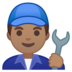 安卓系统里的男机械工：中等肤色emoji表情