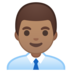 安卓系统里的男职员:中等肤色emoji表情