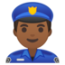 安卓系统里的男警官:中黑肤色emoji表情