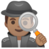 安卓系统里的男侦探：中等肤色emoji表情