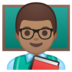 安卓系统里的男老师:中等肤色emoji表情