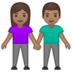 安卓系统里的男女牵手：中等肤色emoji表情