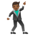 安卓系统里的男子舞蹈:中黑肤色emoji表情