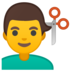 安卓系统里的男人理发emoji表情