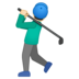 安卓系统里的男子高尔夫：浅肤色emoji表情