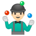 安卓系统里的男子杂耍:浅肤色emoji表情