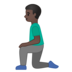 安卓系统里的跪着的男人:深色肤色emoji表情