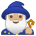 安卓系统里的男法师:中等浅肤色emoji表情