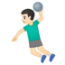 安卓系统里的玩手球的男人:浅肤色emoji表情