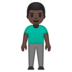 安卓系统里的男士站立：深色肤色emoji表情