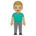 安卓系统里的男士站立：中浅肤色emoji表情