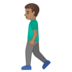 安卓系统里的行走的男人：中等肤色emoji表情