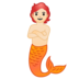安卓系统里的美人鱼:浅肤色emoji表情
