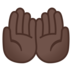 安卓系统里的手掌向上：深色肤色emoji表情