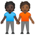 安卓系统里的手牵手:深色肤色,中深色肤色emoji表情
