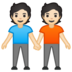 安卓系统里的手牵手:浅肤色emoji表情