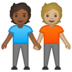 安卓系统里的手牵手:中暗肤色,中浅肤色emoji表情