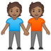 安卓系统里的手牵手:中等肤色emoji表情