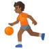 安卓系统里的打球的人：中黑肤色emoji表情