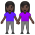 安卓系统里的女性牵手:深色肤色emoji表情