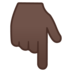 安卓系统里的指向下方的手:深色肤色emoji表情