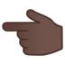 安卓系统里的指向左边的手:深色肤色emoji表情