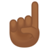安卓系统里的食指向上:中深色肤色emoji表情