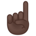 安卓系统里的食指向上:深色肤色emoji表情